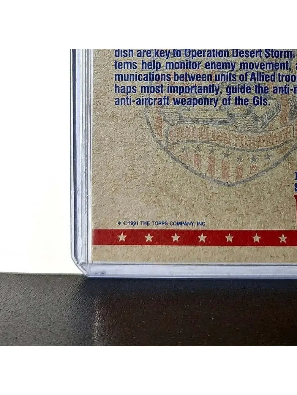 Satellite Dish 1991 Topps Desert Storm #72 Card